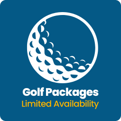 Golf packages available. Limited availability.
